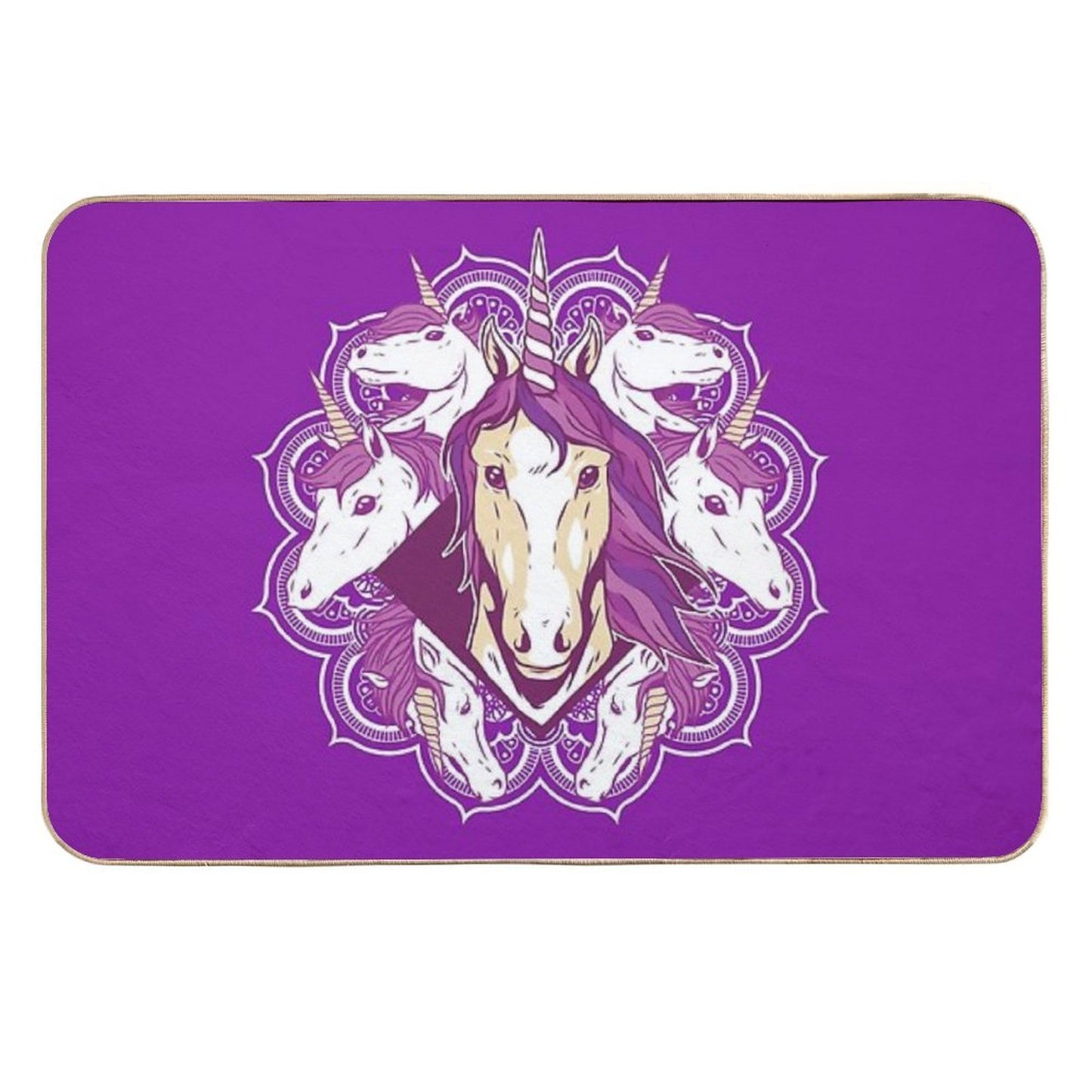 Unicorn Mandala Durable Bath Mat