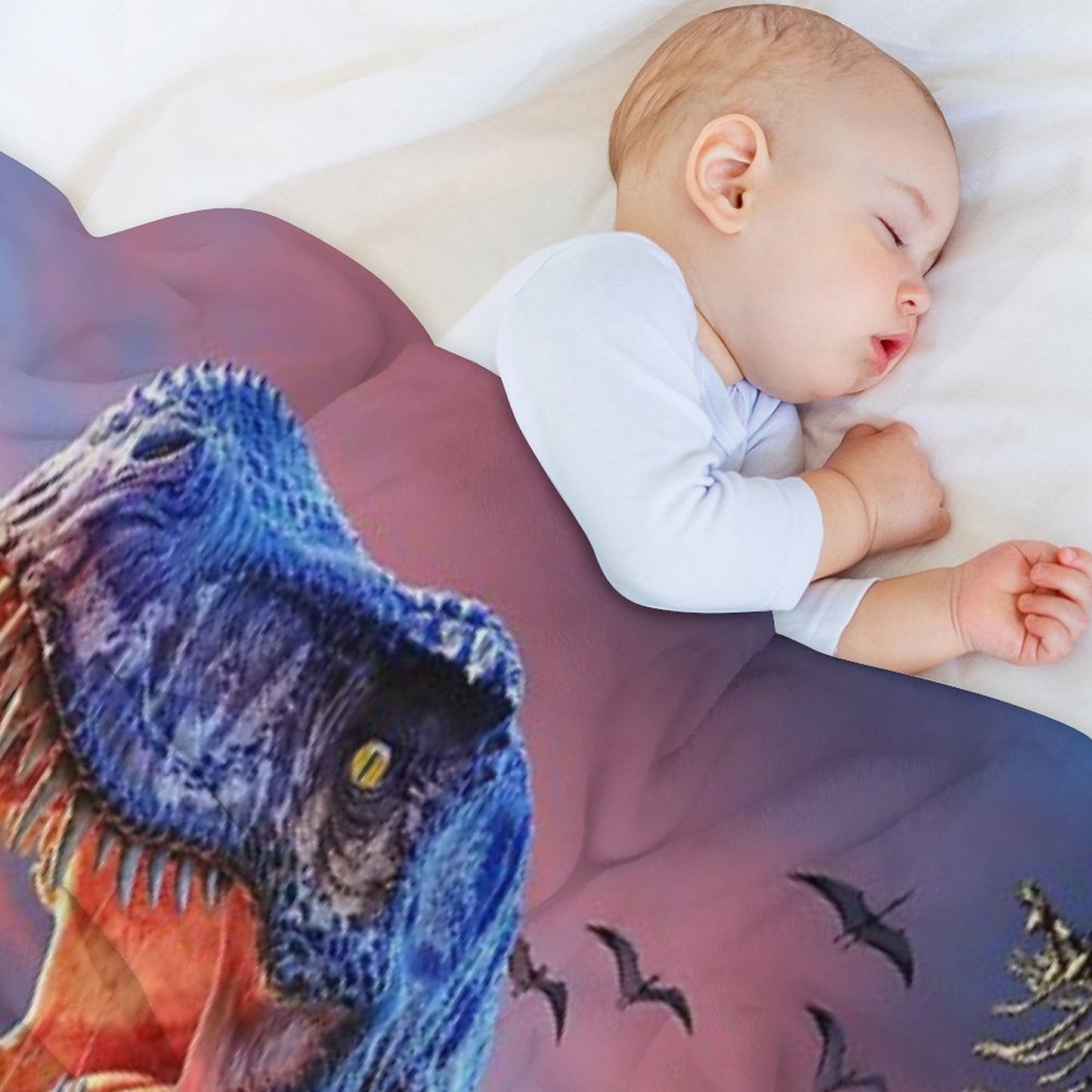 T-Rex_Attack Premium Throw Blanket