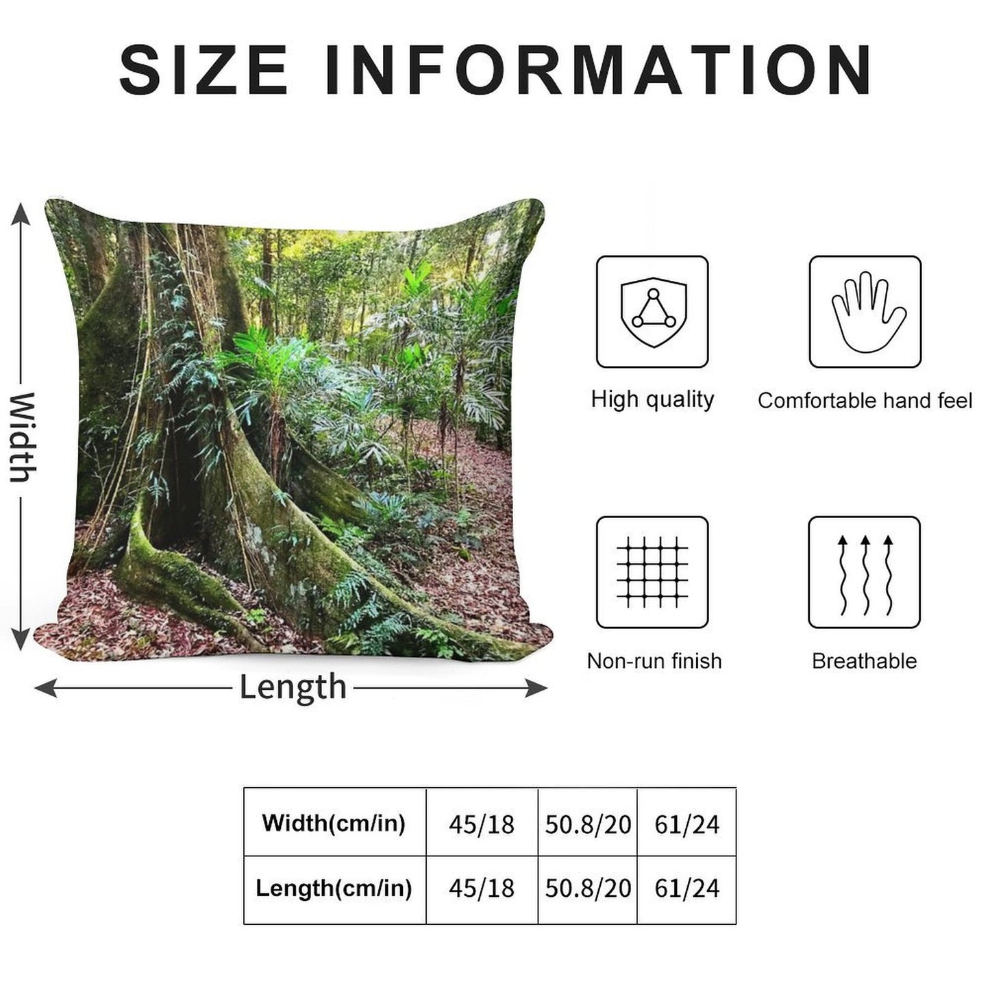 Exploring Rainforest Trees Soft Decorative Cover Throw Pillow