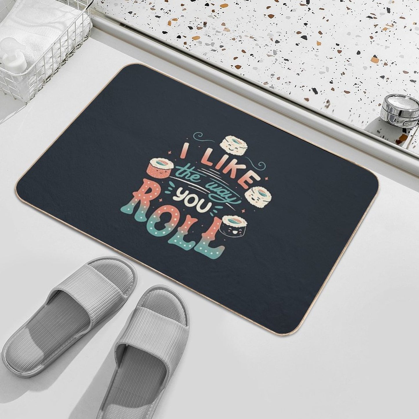 I Like The Way You Roll  Repositionable Bath Mat