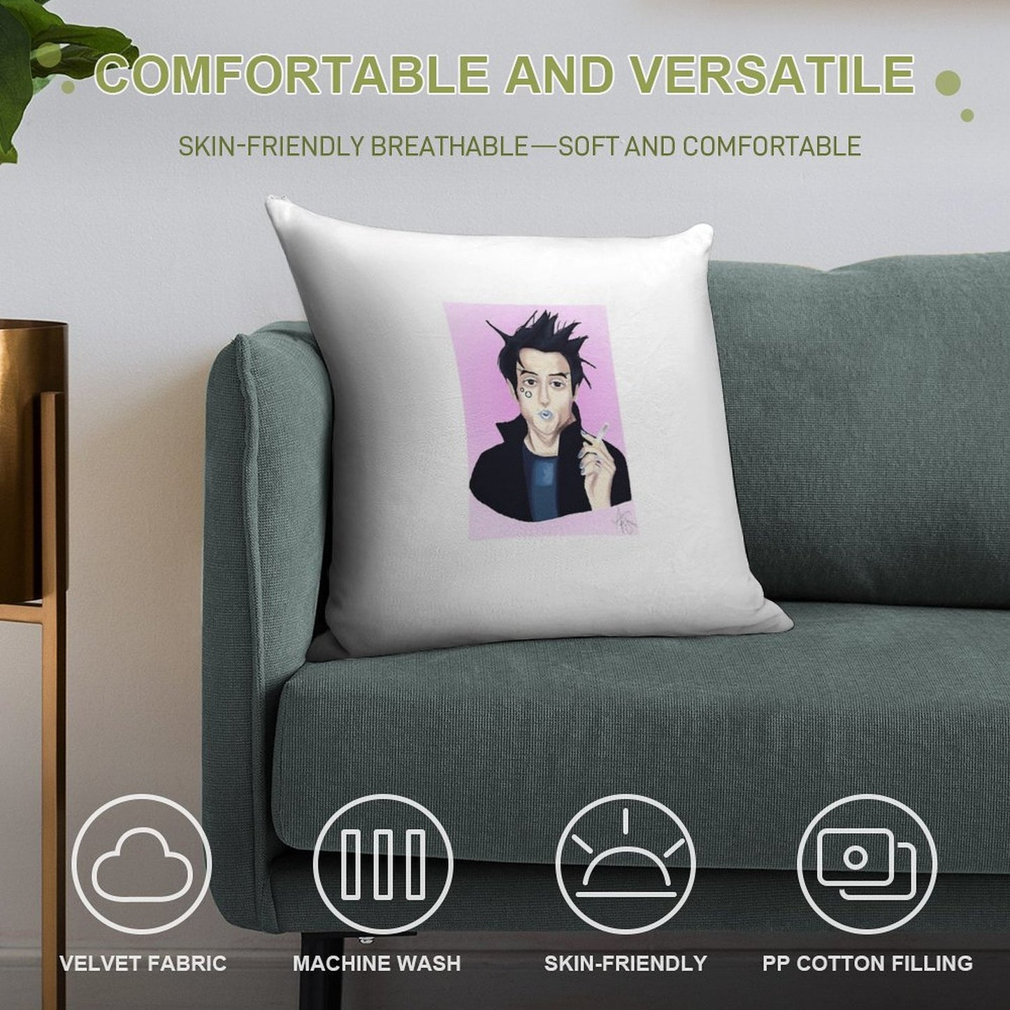 Jay With Cigarette Soft Ultra-Soft Texture Throw Pillow