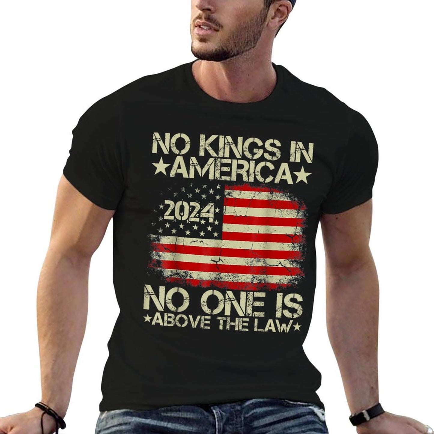 No Kings In America 2024 No One Is Above The Law  Versatile T-Shirt