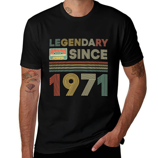 Legendary Since Tape Bday July 1971 50Th Birthday  Rolled Sleeves T-Shirt