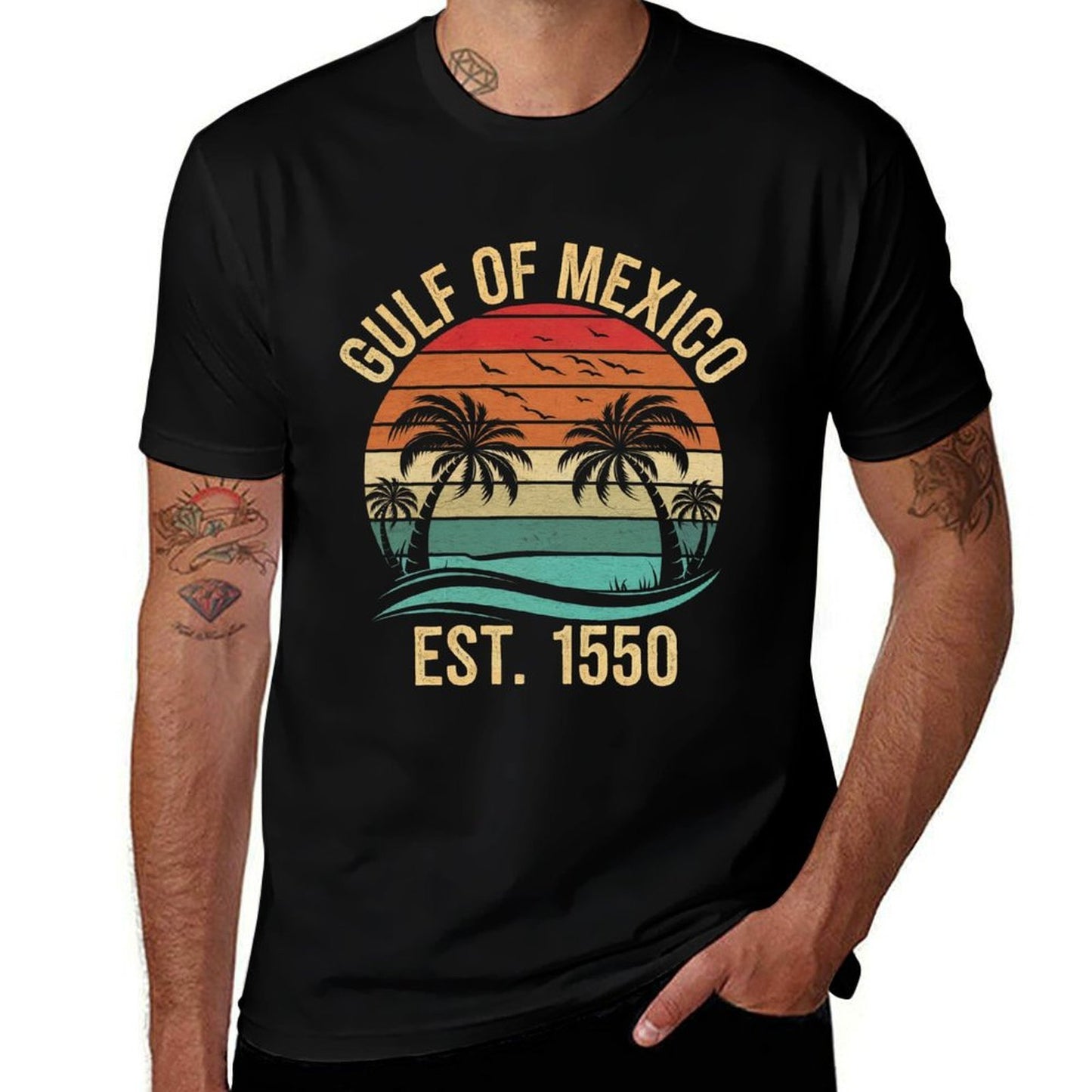 Gulf of Mexico Women Est 1550 Retro Vintage Beach Sweatshirt  High-quality Stitching T-Shirt
