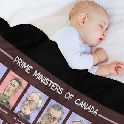 Canada's Prime Ministers (updated 2025) Easy Care Throw Blanket