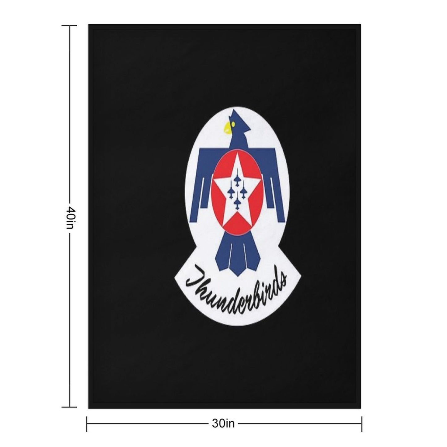 USAF Thunderbirds Logo Premium Throw Blanket
