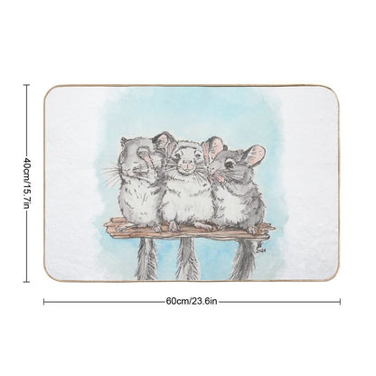 See Nothing, Hear Nothing, Say Nothing  High-Traffic Bath Mat