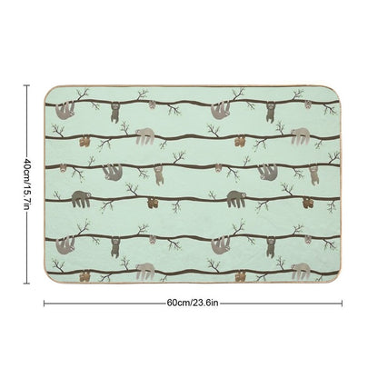 Sloths  Stain-Proof Bath Mat