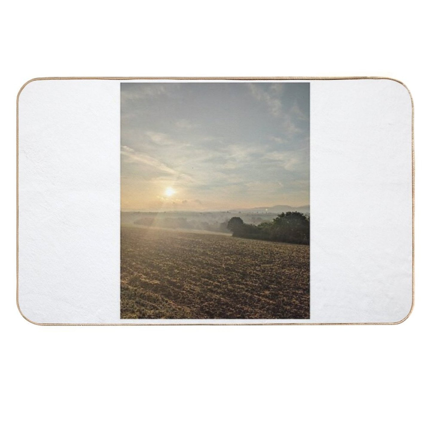 Sunrise over The Swabian Alb  Slip-Resistant Bath Mat