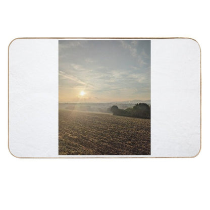 Sunrise over The Swabian Alb  Slip-Resistant Bath Mat