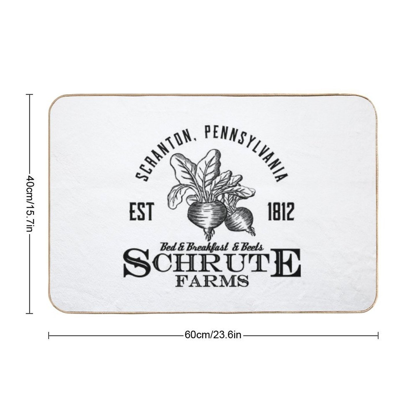 Bed Breakfast Beets - Schrute Farms  Slip-Resistant Bath Mat
