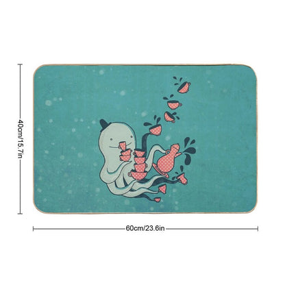 Tea And Tentacles  Odorless Bath Mat