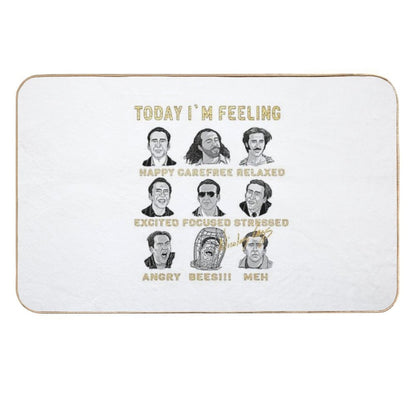 Nicholas Cage - Nicolas Cage - Nick Cage - Nic Cage  Funny Feeling  Easy Maintenance Bath Mat