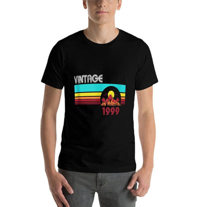 Gift for 21 Year Old Vintage Beach 1999 21st Birthday  Heathered Texture T-Shirt