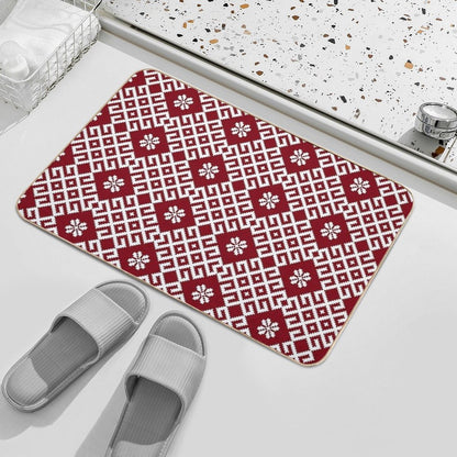 Latvian Traditional Pattern  Toxin-Free Bath Mat