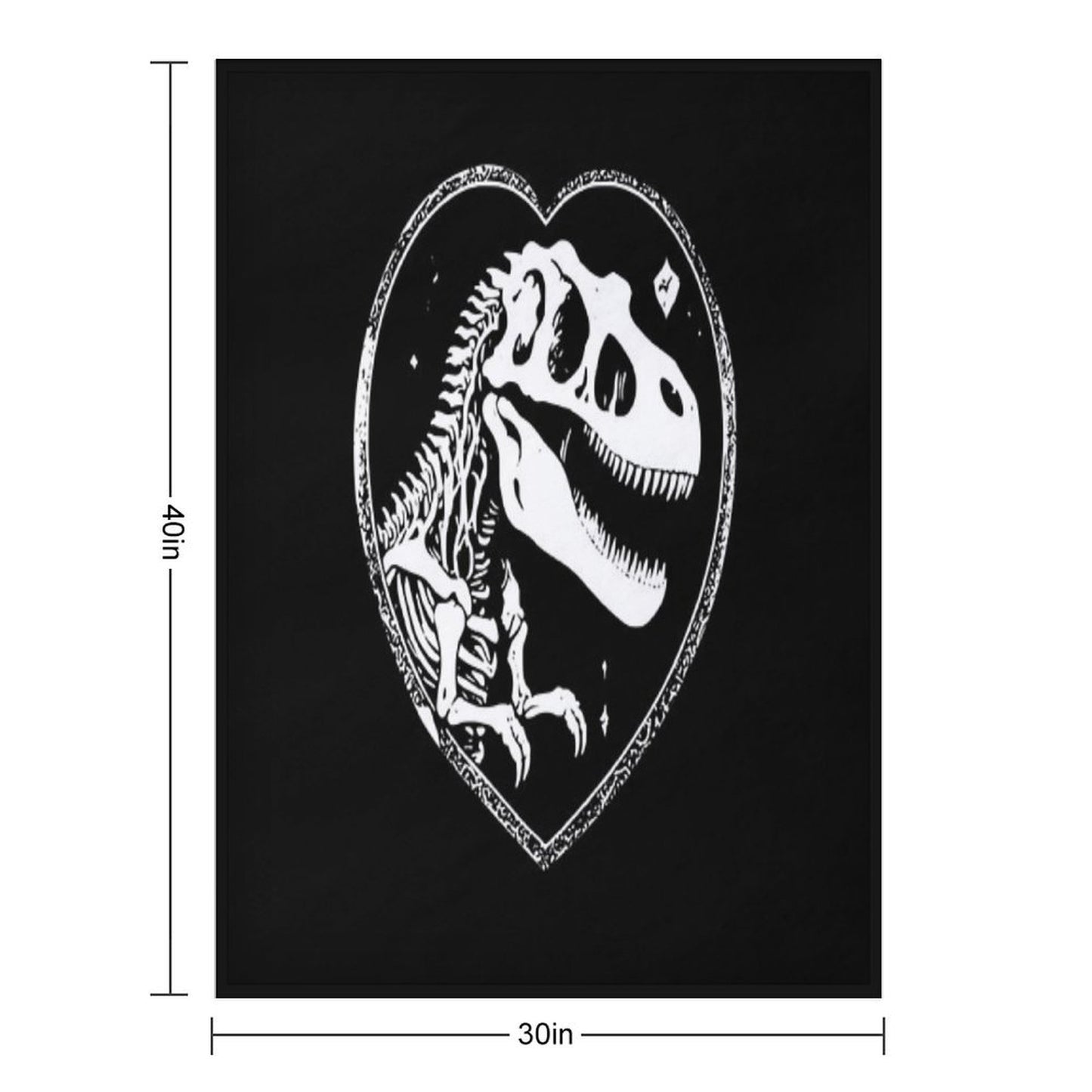 T Rex Love Versatility Throw Blanket