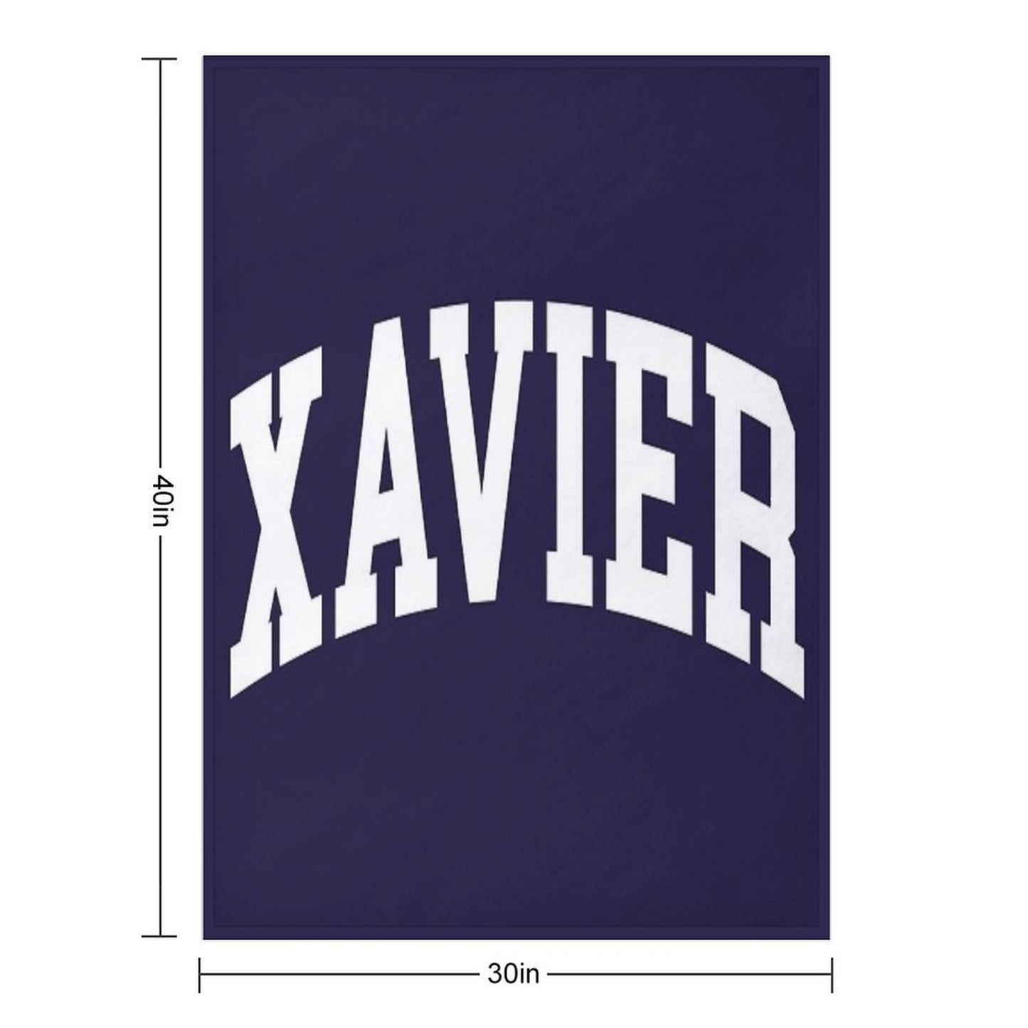 Xavier - College Font Curved Premium Throw Blanket