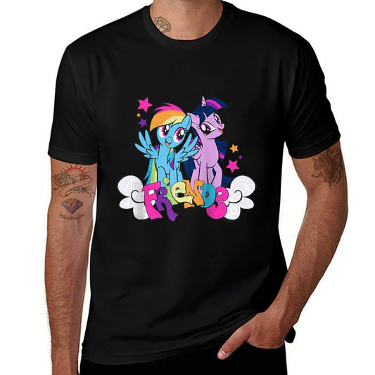 My Little Pony Friendship Is Magic Rainbow Twilight Friends Raglan Baseball  Easy-care T-Shirt