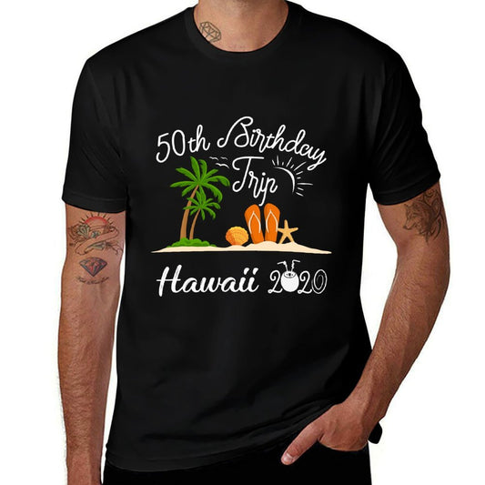 50th Birthday Souvenir Trip Vacation Gift 2020  Slim-fit Cut T-Shirt