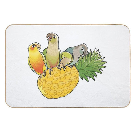 Green Cheek Paradise  Repositionable Bath Mat