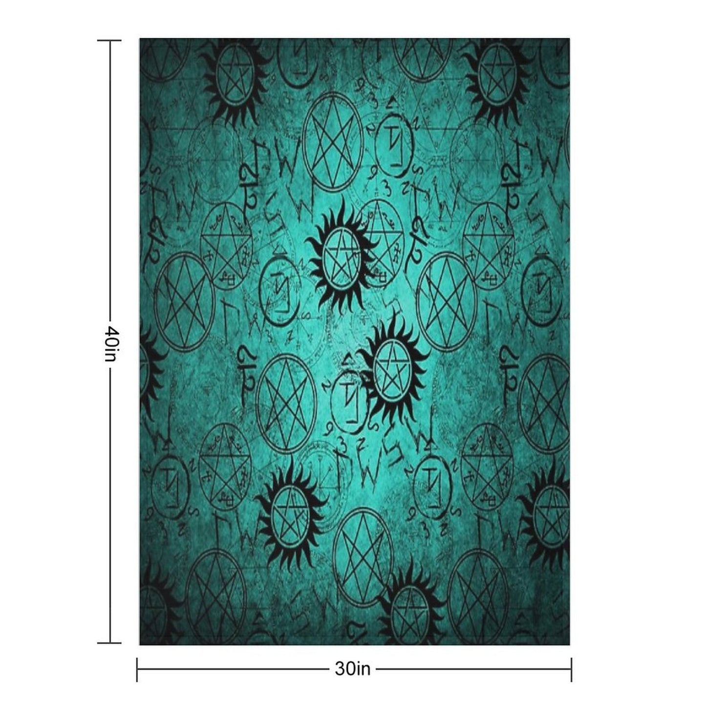 Supernatural Teal Shrink-resistant Throw Blanket