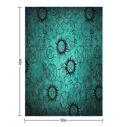 Supernatural Teal Shrink-resistant Throw Blanket