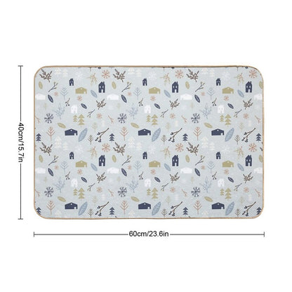 Winter Village  Dirt-Trapping Bath Mat