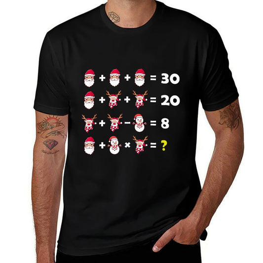 Christmas Math Quiz Teacher - Equation Math Teacher  Graphic-printed T-Shirt