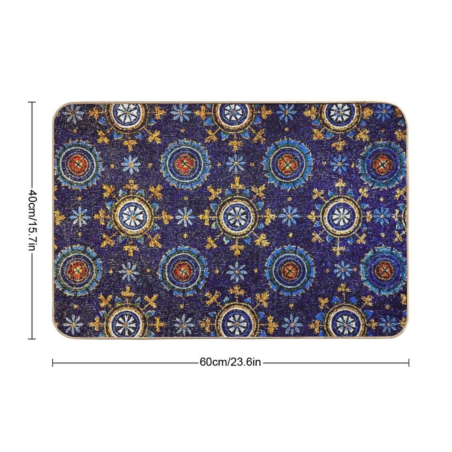 RAVENNA BYZANTINE MOSAICS,STARS,BLUE STARRY NIGHT Durable Bath Mat