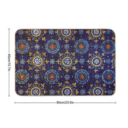RAVENNA BYZANTINE MOSAICS,STARS,BLUE STARRY NIGHT Durable Bath Mat