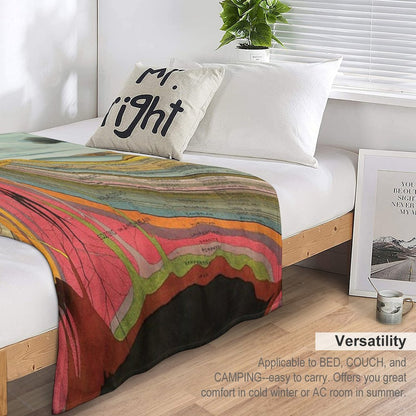 Vintage Geological Chart 1893 Eco-conscious Throw Blanket