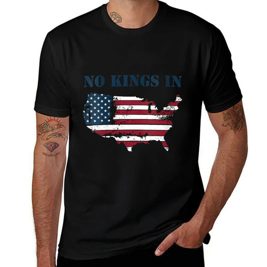 Womens No Kings in America  High-quality Stitching T-Shirt
