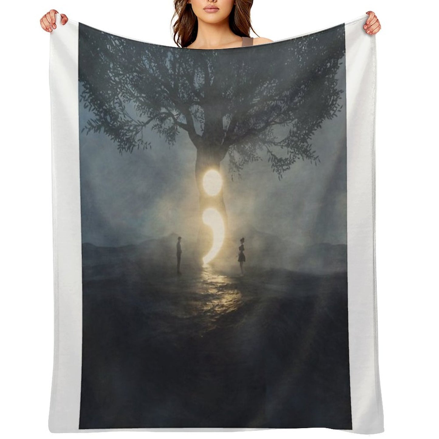 Semicolon - Cont;nue Velvety-soft Throw Blanket