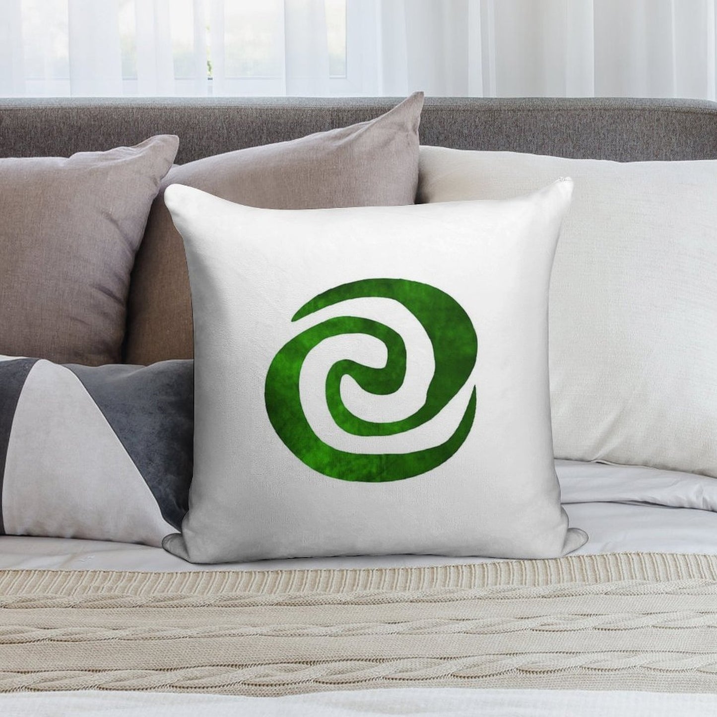 Green Te Fiti Soft Bedroom Essential Throw Pillow