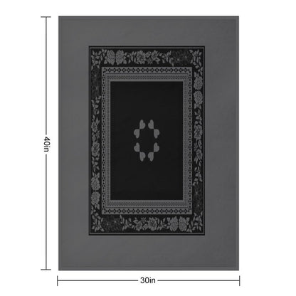 Love Garden Black & Grey Quick-dry Throw Blanket