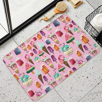 Ice-cream Pattern  Absorbent Bath Mat