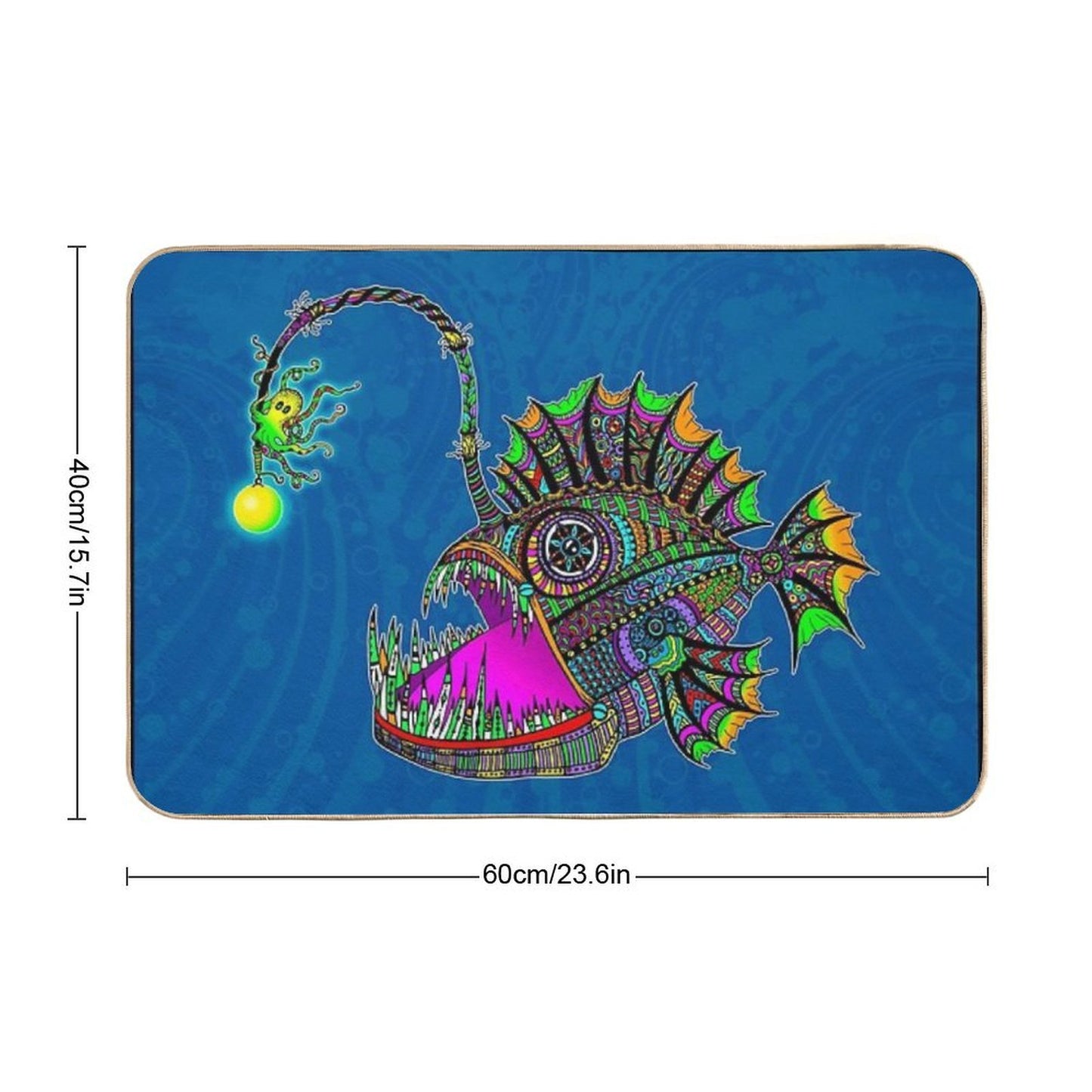 Electric Angler Fish  Multi-Purpose Bath Mat