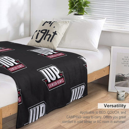 IUP Crimson Hawks Club Classic T-Shirt Eco-conscious Throw Blanket