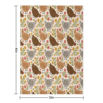 Springtime Chickens Eco-conscious Throw Blanket