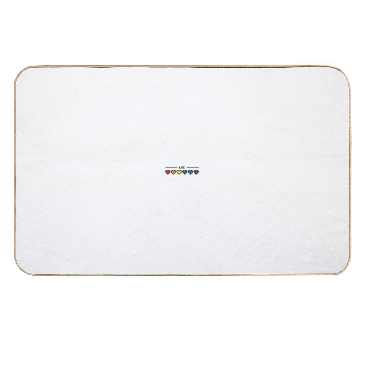 Pixel Pride Hearts  Absorbent Bath Mat