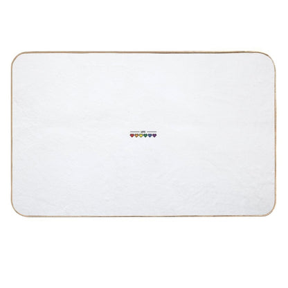 Pixel Pride Hearts  Absorbent Bath Mat