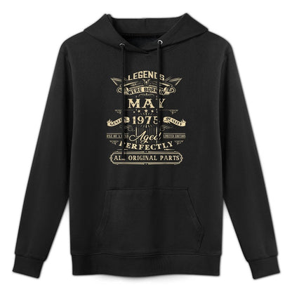 Legend Born In May 1975 50th Birthday 50 Years Old Relaxed Fit Hoodie