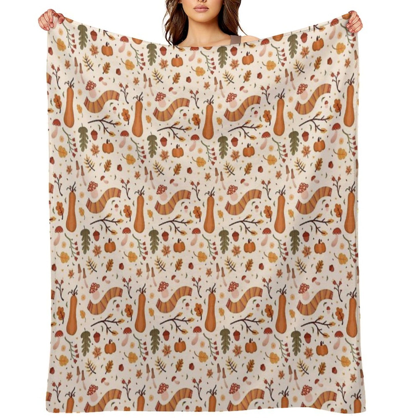 Warm Autumn Velvety-soft Throw Blanket