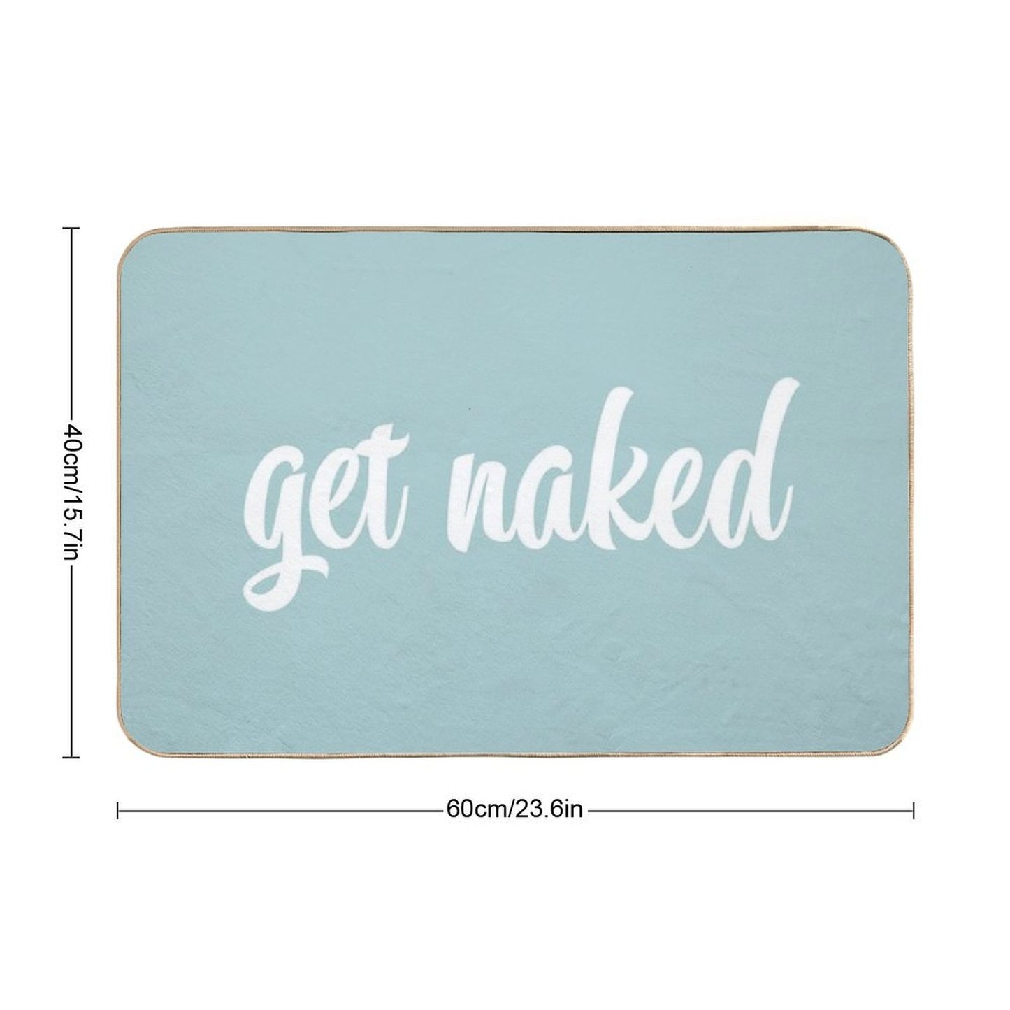 Get Naked Blue  Easy Maintenance Bath Mat