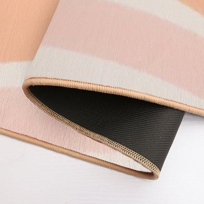 Neutral Colors Wavy Lines Curvy Stripes Pattern Boho Aesthetic Muted Teal  Versatile Bath Mat