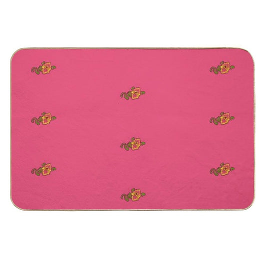 Floral Chest Flower Tattoo  Easy Maintenance Bath Mat