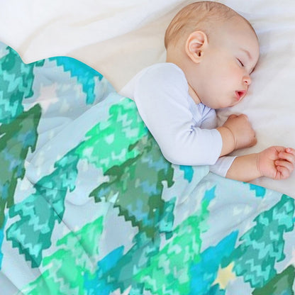 Wintergreen Christmas Trees Machine-washable Throw Blanket