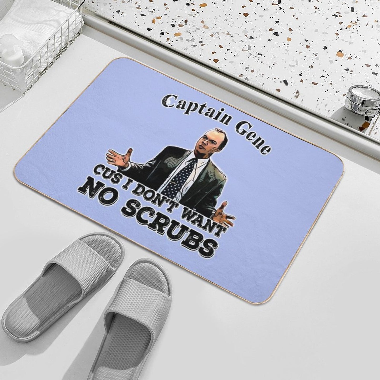 The Other Guys Movie Quote Captain Gene No Scrubs  Rapid-Drying Bath Mat