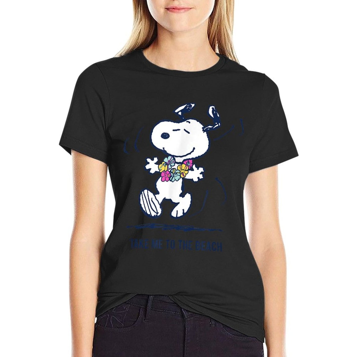 Peanuts Snoopy Take Me To The Beach  Heathered Texture T-Shirt