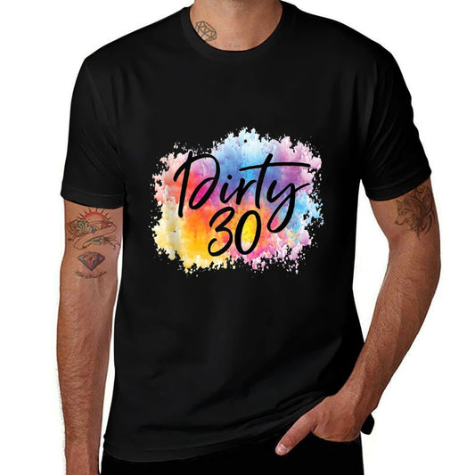 Dirty 30,Women Dirty 30s for Her Crew,Dirty 30  Oversized Silhouette T-Shirt